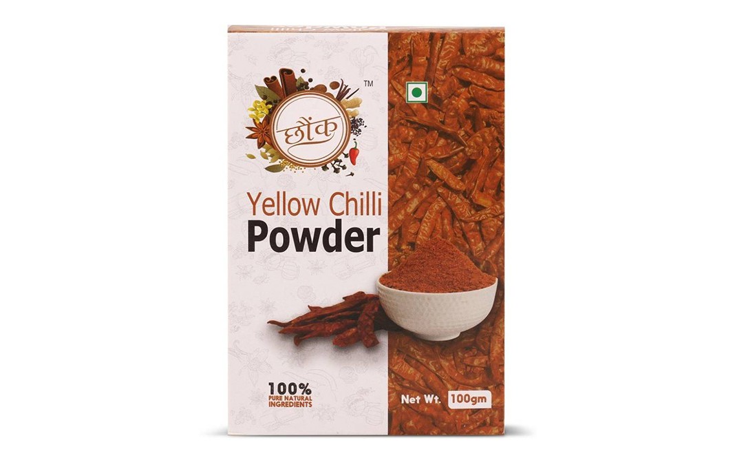 Chounk Yellow Chilli Powder    Box  100 grams